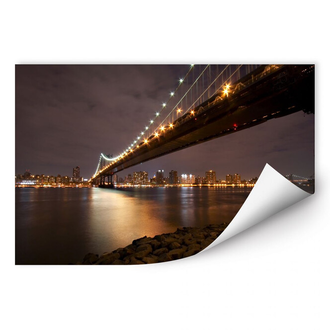 Wallprint Manhattan Bridge at Night