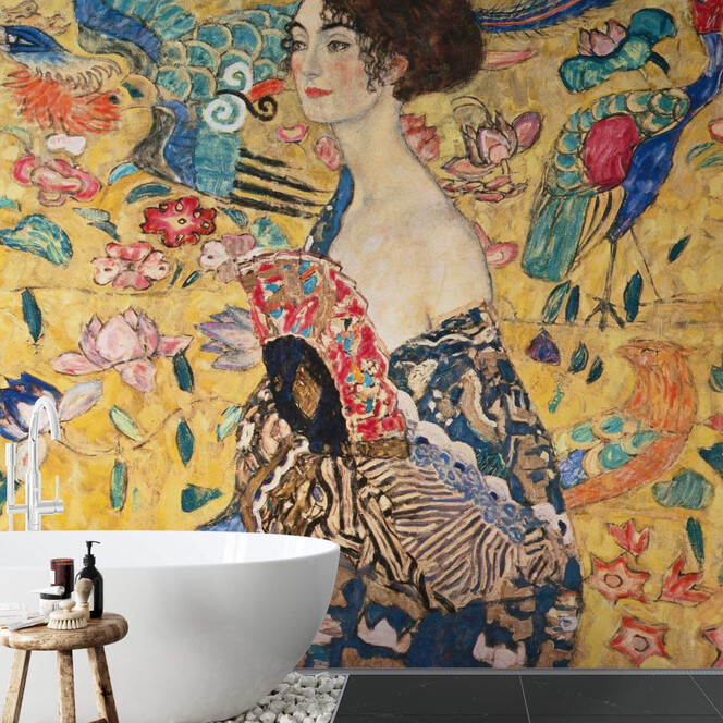Fototapete Klimt - Dame mit Fächer - 288x260cm - Bild 1