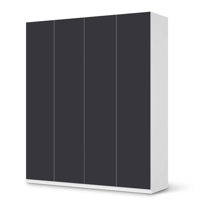 Möbelfolie IKEA Pax Schrank 236cm Höhe - 4 Türen - Grau Dark- Bild 1
