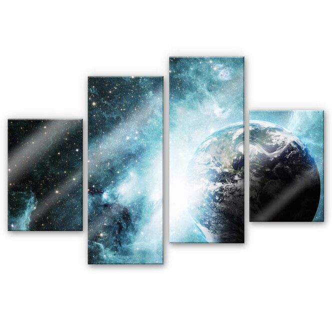 Acrylglasbild In einer fernen Galaxie (4-teilig)