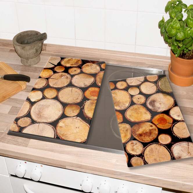 Herdabdeckplatte Wood Slices