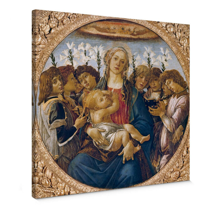 Leinwandbild Botticelli - Maria mit dem Kind und singenden Engeln