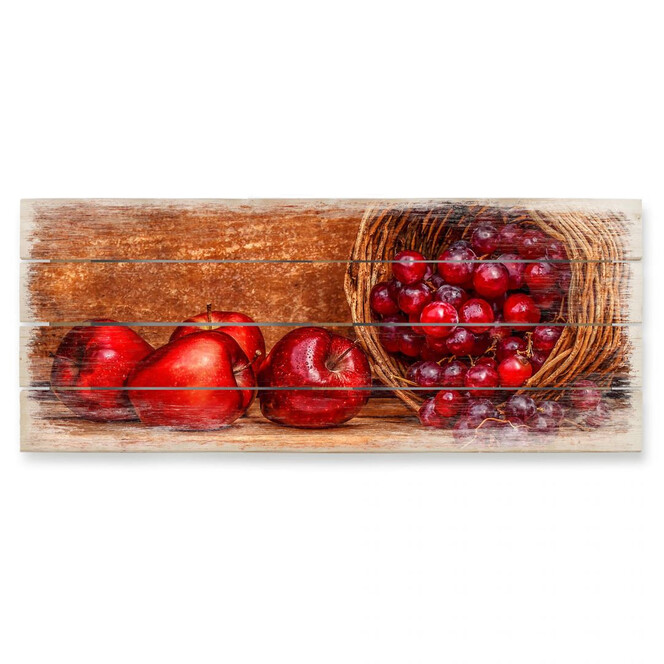 Holzbild Perfoncio - Rote Früchte - Panorama