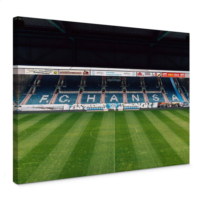 Leinwandbild FC Hansa Rostock Stadion Tribüne - 60x40cm - Bild 1