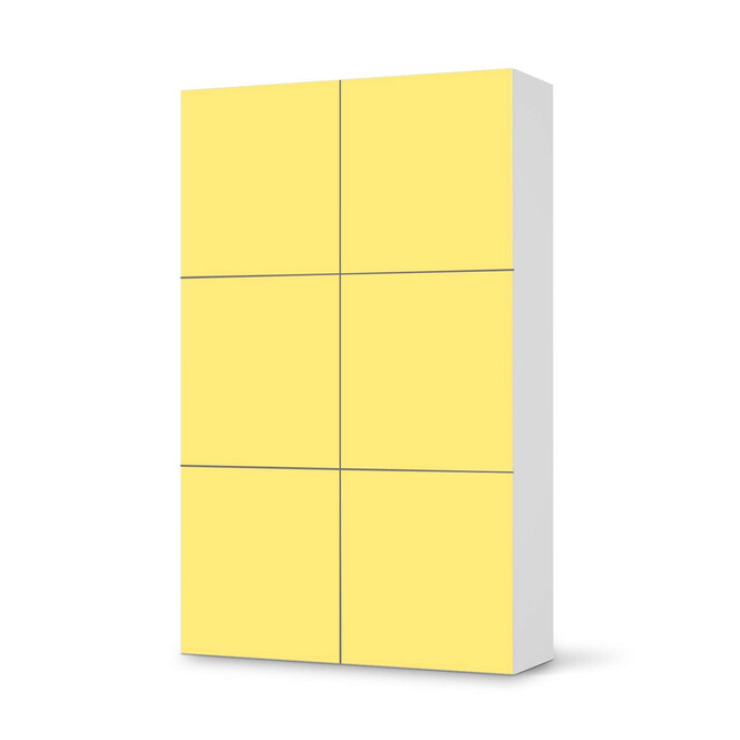 Möbel Klebefolie IKEA Besta Schrank 6 Türen (hoch) - Gelb Light- Bild 1