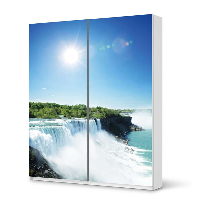 Möbelfolie IKEA Pax Schrank 236cm Höhe - Schiebetür - Niagara Falls- Bild 1
