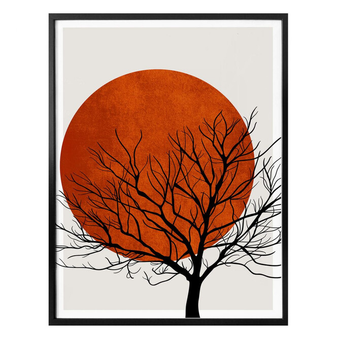 Poster Kubistika - Warmer Sonnenuntergang