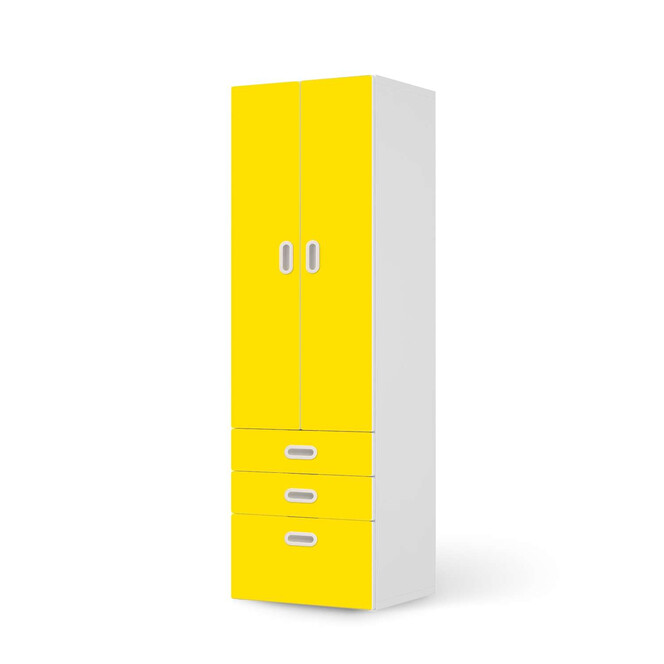 Klebefolie IKEA Stuva / Fritids - 3 Schubladen und 2 grosse Türen - Gelb Dark- Bild 1