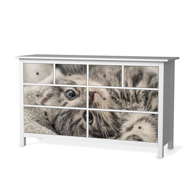 Möbelfolie IKEA Hemnes Kommode 8 Schubladen - Kitty the Cat- Bild 1
