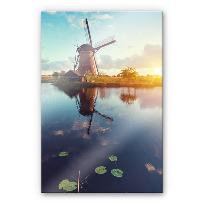 Acrylglasbild Holländische Windmühle