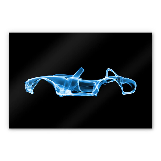 Acrylglasbild Mielu - Blue car
