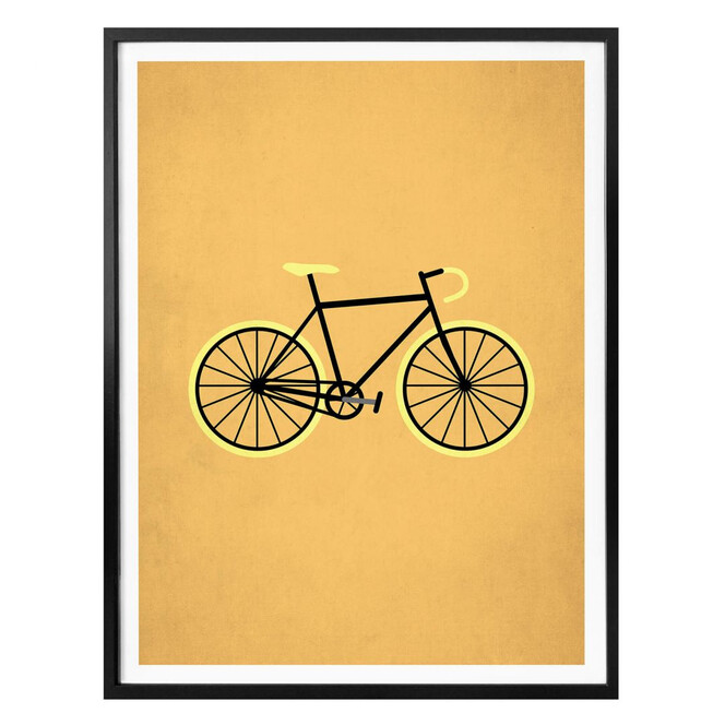 Poster Kubistika - Fahrrad Liebe