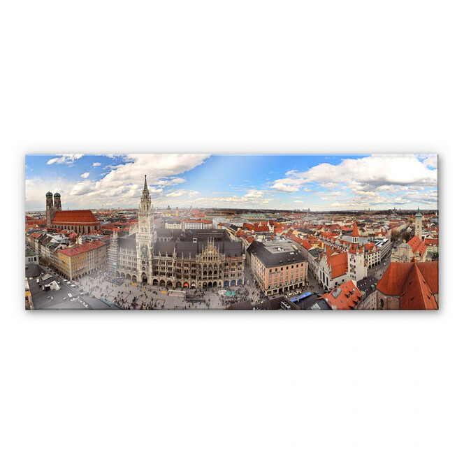 Acrylglasbild Münchener Skyline Panorama