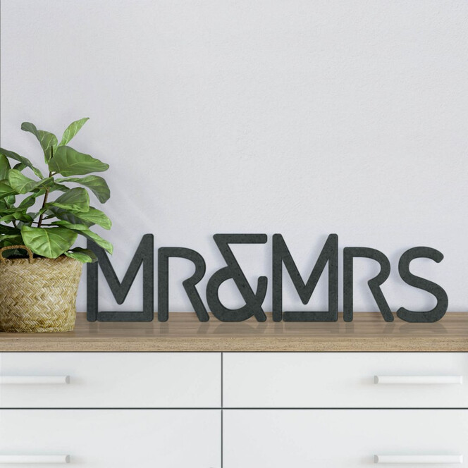 MDF-Holzbuchstaben Mr & Mrs Modern