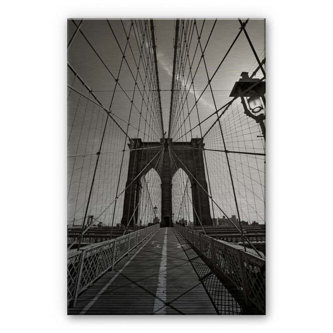 Alu-Dibond Bild Brooklyn Bridge Perspektive