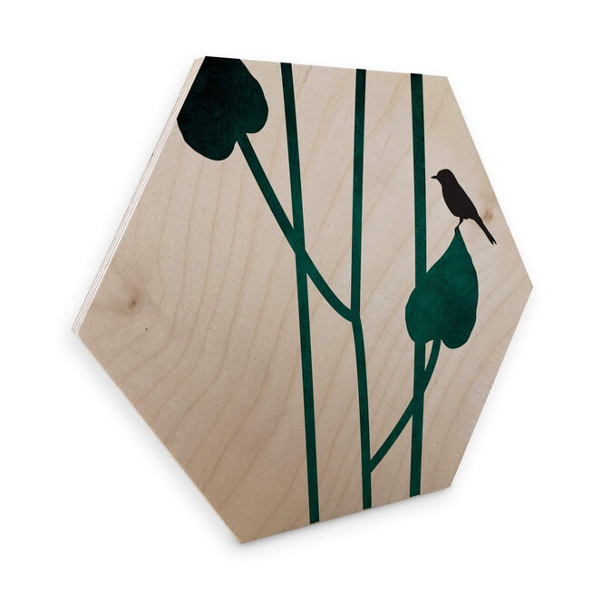 Hexagon - Holz Birke-Furnier Kubistika - Natura