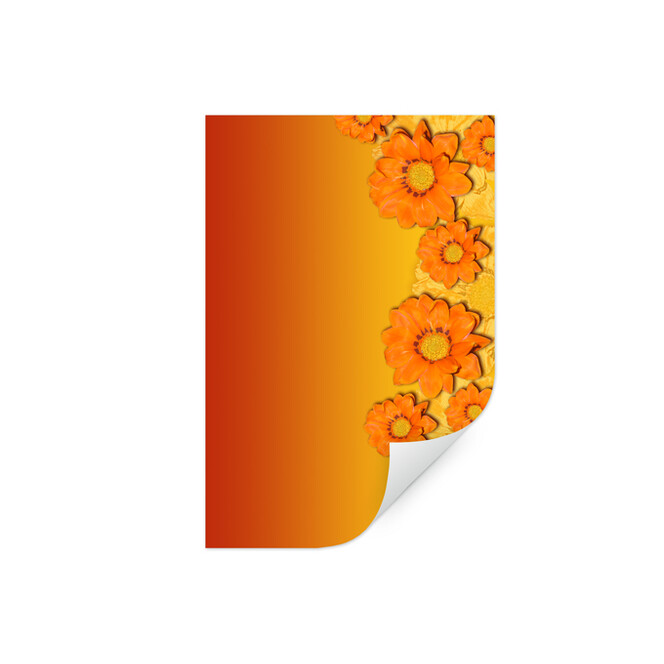 Wallprint Orange Flowers