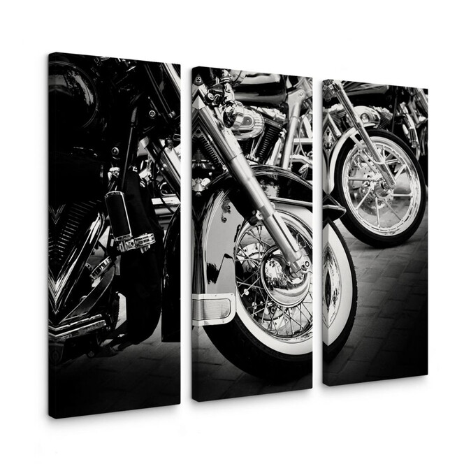 Leinwandbild Motorcycle Wheels (3-teilig)