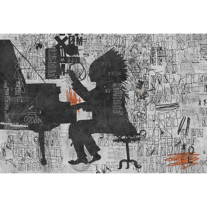 Livingwalls Fototapete Walls by Patel 3 Piano Bar 1 grau, schwarz, orange - Bild 1