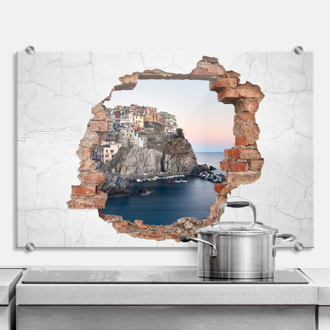 Spritzschutz 3D Optik - Cinque Terre