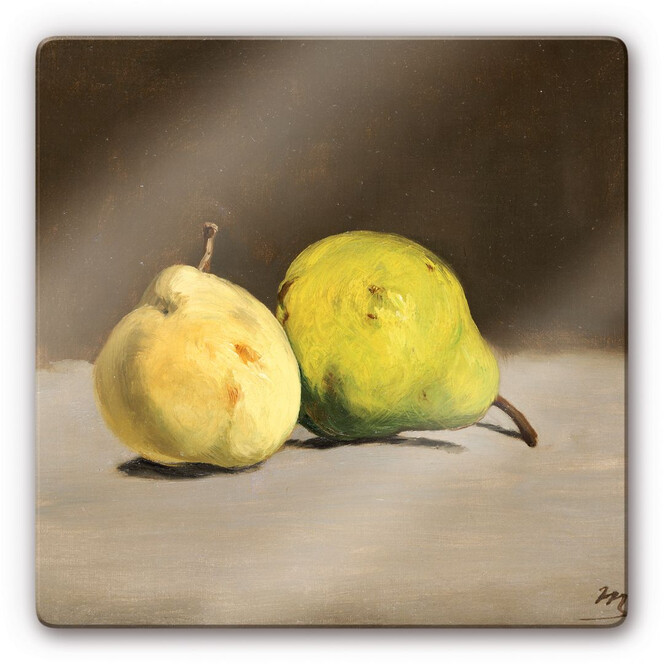 Glasbild Manet - Zwei Birnen
