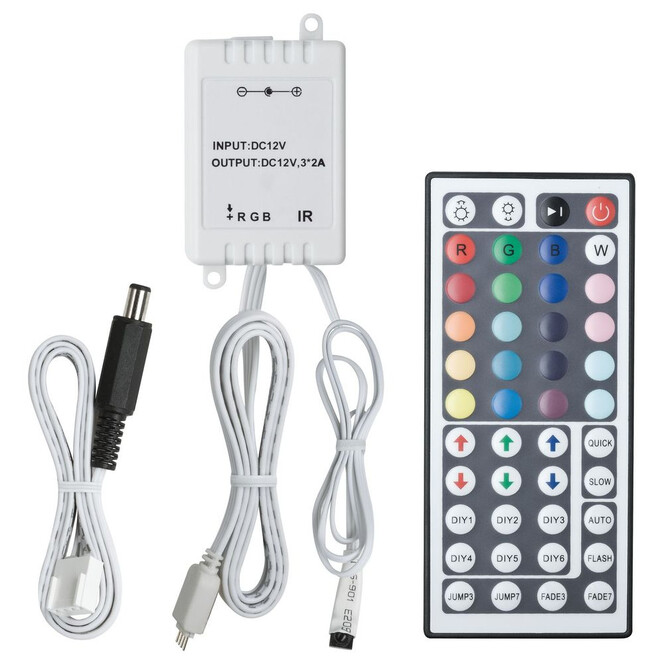 YourLED RGB-Controller mit IR-Fernbedienung Weiss, Kunststoff - Bild 1