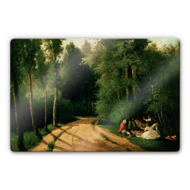 Glasbild Pissarro - Picknick in Montmorency - WA126805