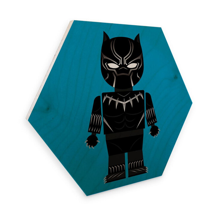 Hexagon - Holz Birke-Furnier Gomes - Black Panther Spielzeug - WA273847