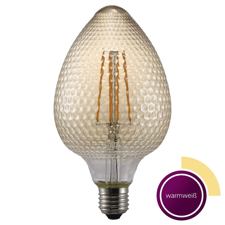 LED Filament Leuchtmittel Avra, E27. 2W, 200 lm, gold, rauchfarben - CL110640