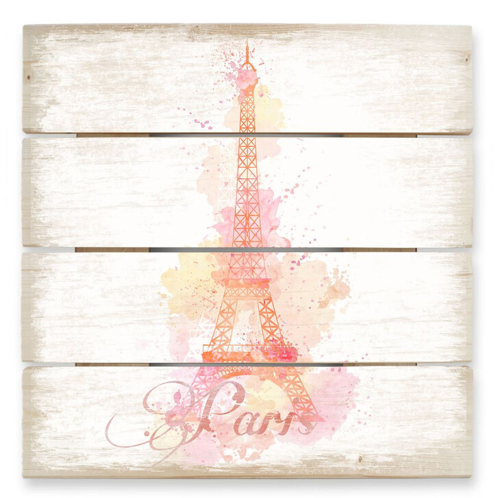 Holzbild La Tour Eiffel Aquarelle - WA132148