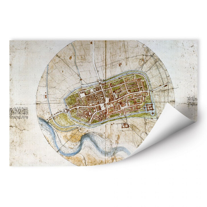 Wallprint Da Vinci - Stadtplan von Imola - WA182898