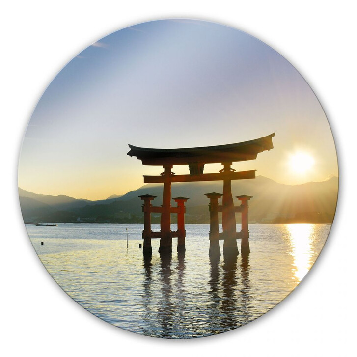Glasbild Itsukushima Schrein - rund - WA123814