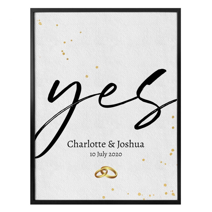 Personalisiertes Poster Wedding - Yes - WA336611