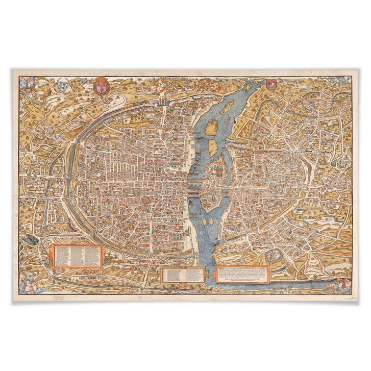 Poster Historische Karte von Paris - WA161564