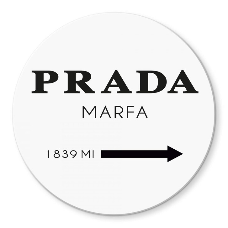 Glasbild Prada Marfa - rund - WA252965