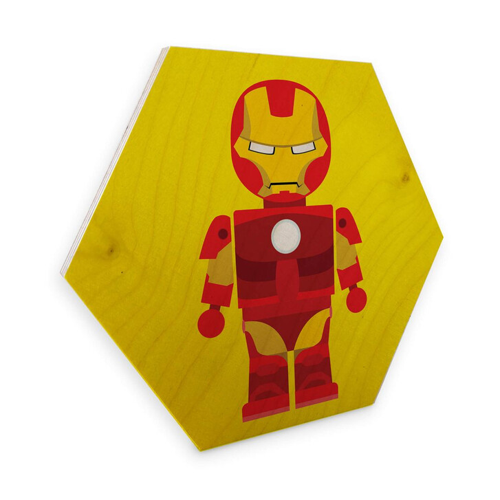Hexagon - Holz Birke-Furnier Gomes - Iron Man Spielzeug - WA273876