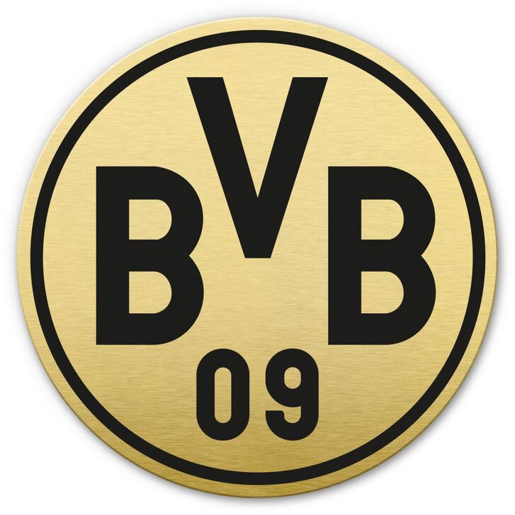 Alu-Dibond mit Goldeffekt BVB Logo - WA252042