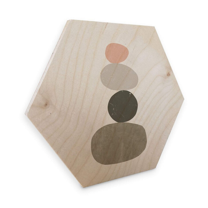 Hexagon - Holz Nouveauprints - Pebbles 1 - WA302701