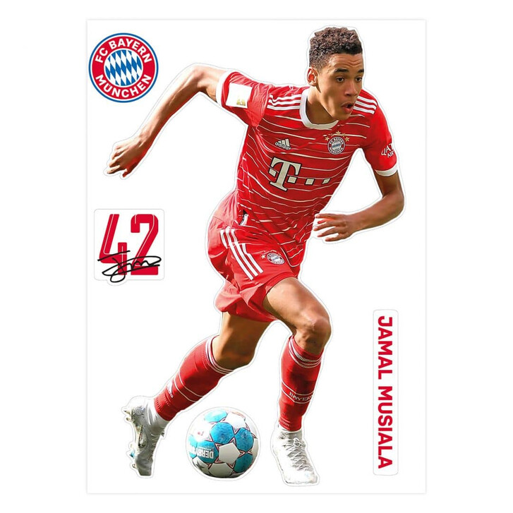 Wandsticker Wandtattoo FC Bayern Jamal Musiala - 50x70cm - WA350763