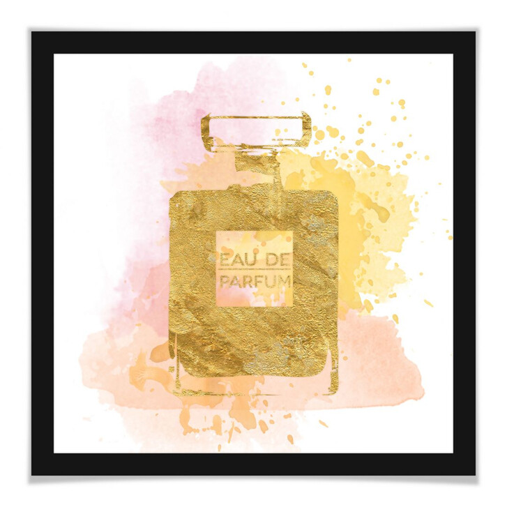 Poster Eau de Parfum Aquarell - Gold - WA247195