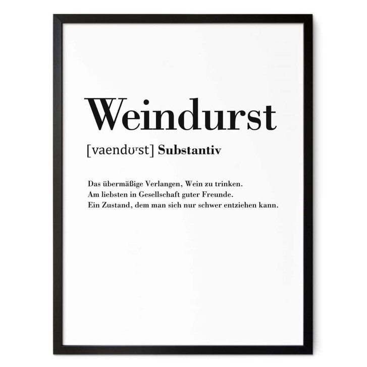 Poster Grammatik - Weindurst - WA307442
