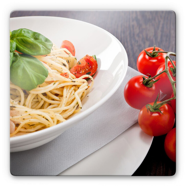 Glasbild Pasta Italiano - quadratisch - WA126686