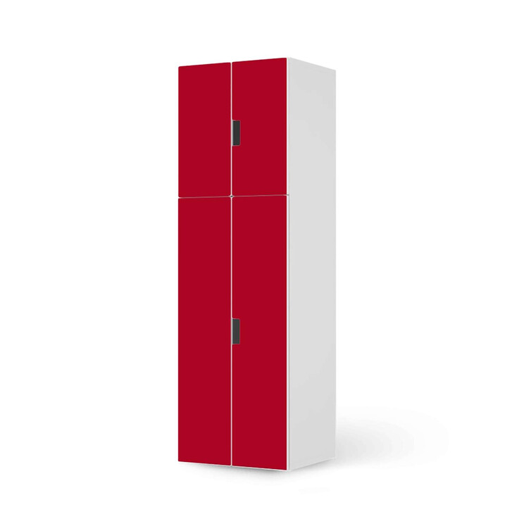 Möbelfolie IKEA Stuva / Malad - 2 grosse Türen und 2 kleine Türen - Rot Dark - CR118701