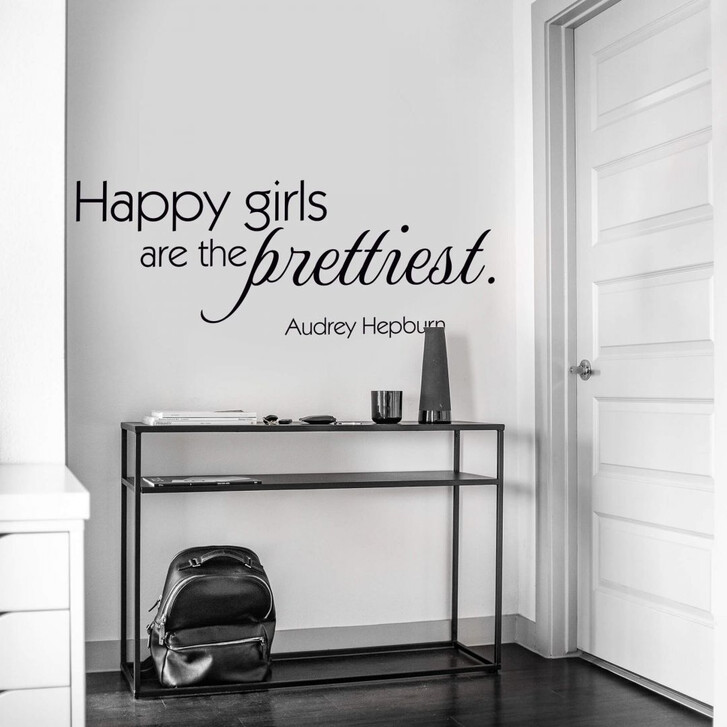 Wandtattoo Happy girls are the prettiest - WA211598