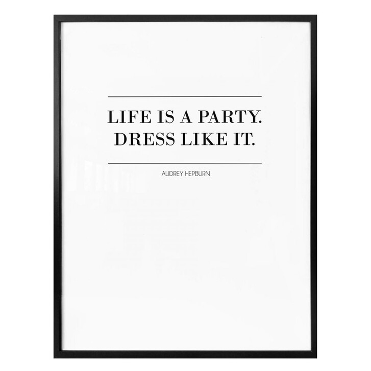 Poster Audrey Hepburn - Life is a party - WA238181