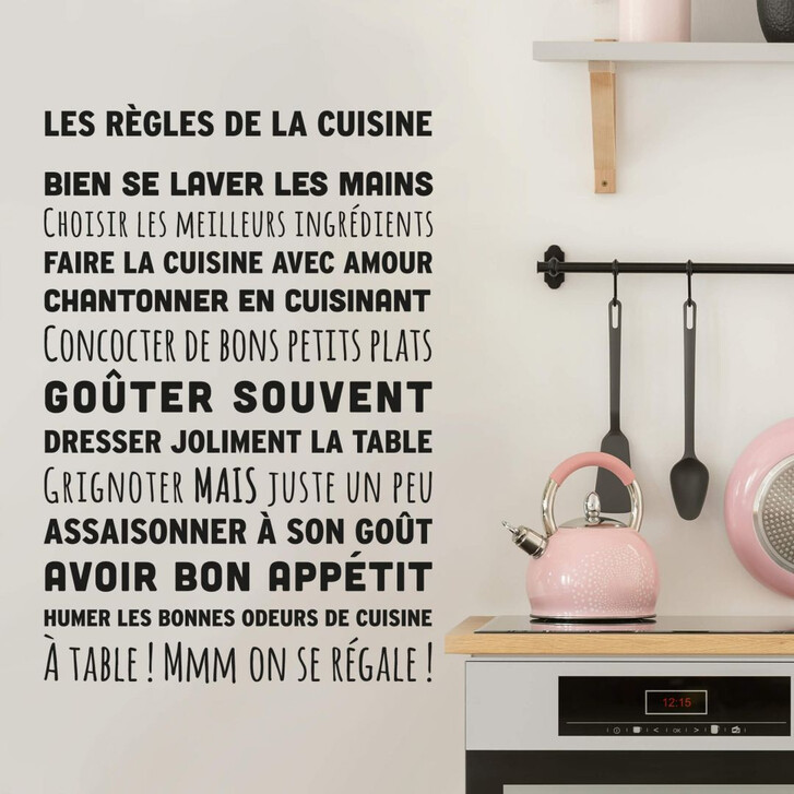Wandtattoo Les Règles de la cuisine - WA214168