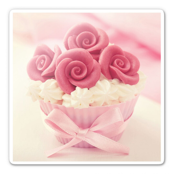 Glasbild Roses on Cupcake - WA127084