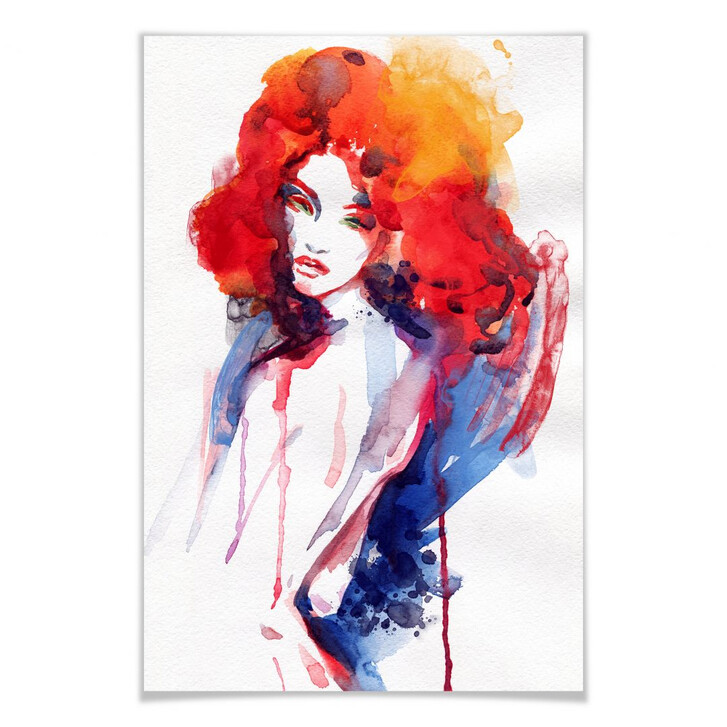 Poster Die Frau mit dem feuerroten Haar - WA159636