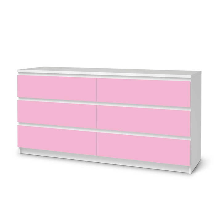 Möbelfolie IKEA Malm Kommode 6 Schubladen (breit) - Pink Light - CR116606