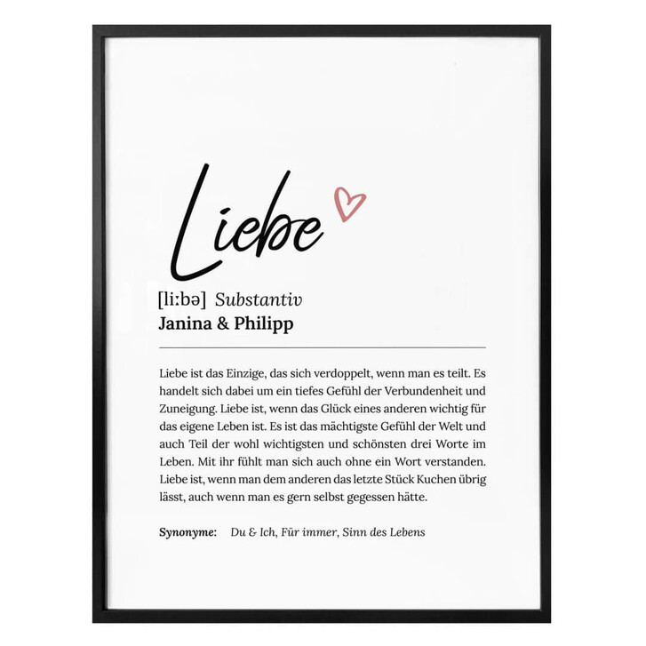 Personalisiertes Poster Definition - Liebe - WA336306